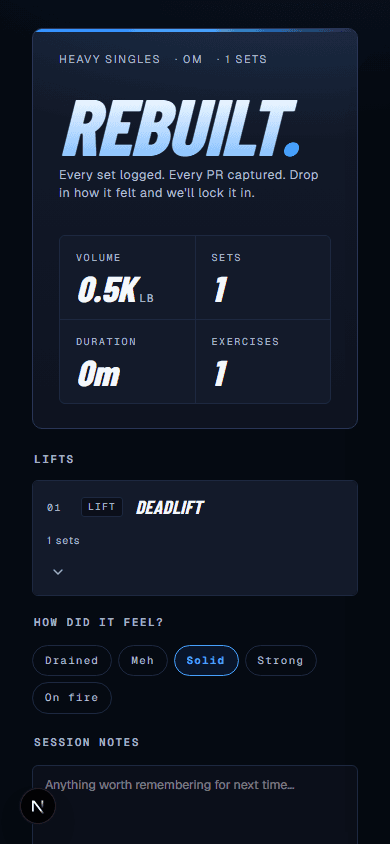 New personal record detected